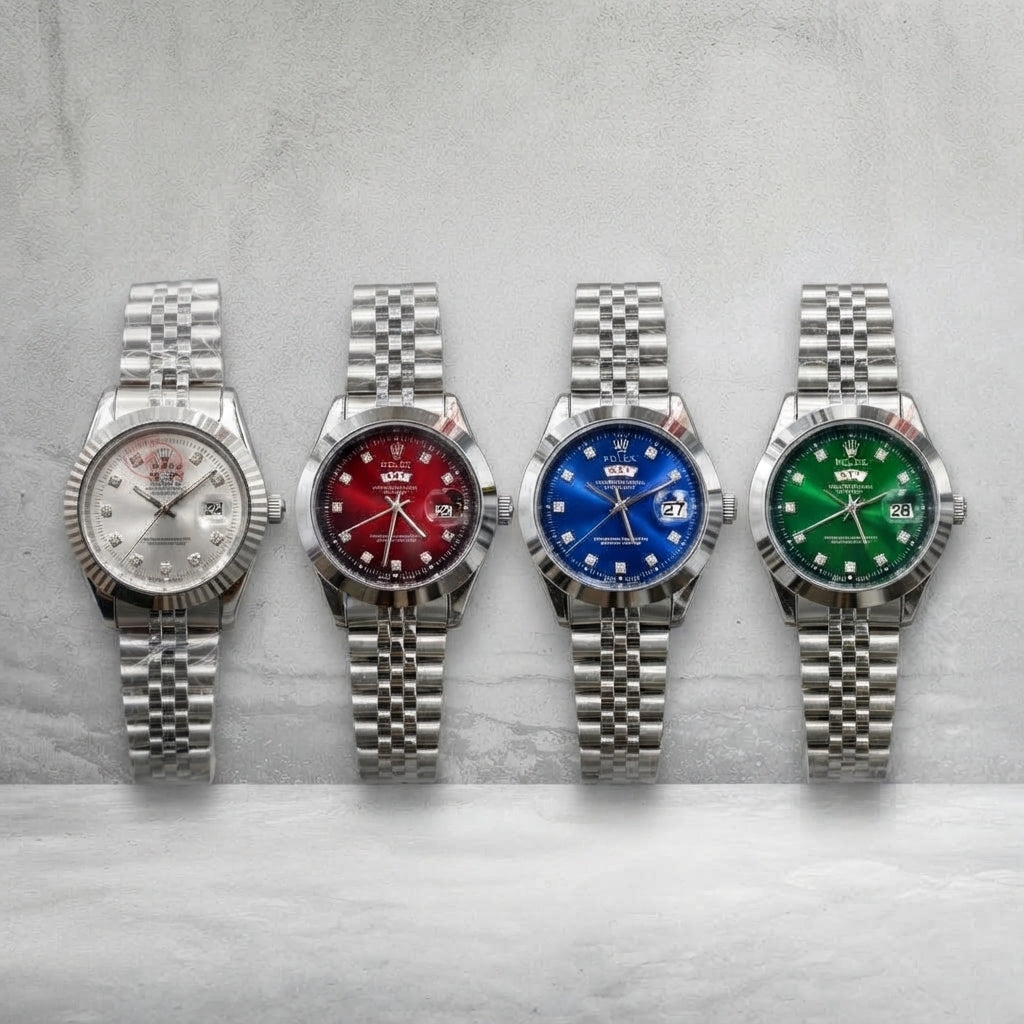 Rolex Stylish Dial Watch Classic Analog Wristwatch For Men