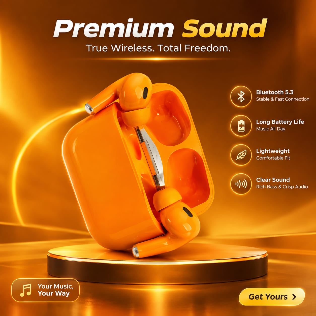 Air Buds Second Generation Orange Colour