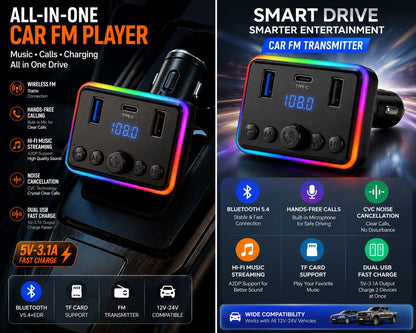 Car FM Player – Music, Calls & Fast Charging